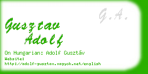 gusztav adolf business card