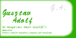 gusztav adolf business card